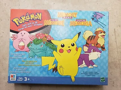 Vintage 1999 Pokemon Memory Board Game Milton Bradley Gen 1 Blue Red Yellow 151 • $60