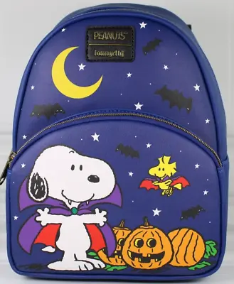 Loungefly Peanuts Snoopy And Woodstock Vampire Halloween Bats New Mini Backpack • $124.77