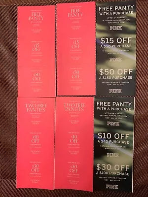 Set 6 Victoria’s Secret Coupon 15 Off 50 50 Off 150 10 Off 40 30 Off 100 May26  • $53.99