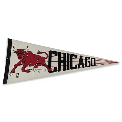 Rare Vintage NBA Chicago Bulls Pennant Felt Full Size Old School Official • $28.47