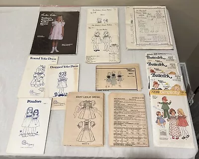 Lot Of Vintage Smocking Child Sewing Patterns  Dresses -READ-Some Cut • $20