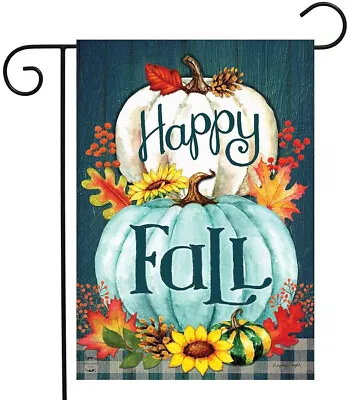 Briarwood Happy Fall Pumpkins Leaves Thankgsiving Mini Window Garden Yard Flag N • $8.97