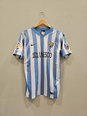 Malaga 2014 2015 Home Shirt Football Soccer Jersey Nike Youth Xl • $48