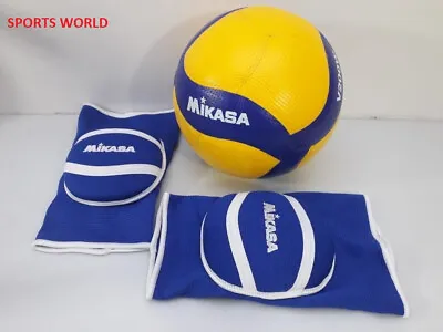 Volleyballs Mikasa With Pair Of Knee Pads Blue Color *Rare* • $51.99