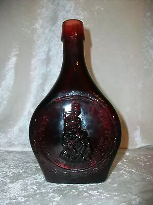 Vintage 1969 Wheaton Betsy Ross Sews 1st American Flag Glass Decanter Bottle • $28