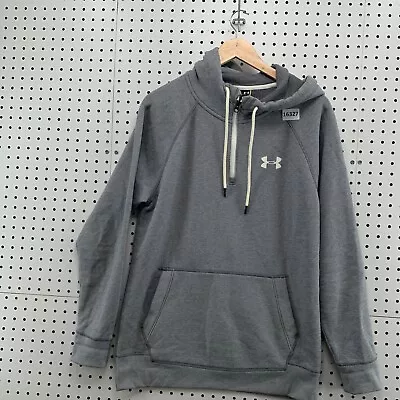 Under Armour Gray Hooded Sweatshirt Mens Small Cowlneck Hoodie Loose Coldgear • $11.99