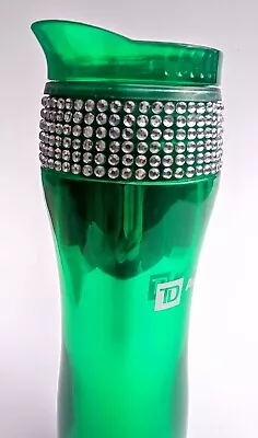 Green Bling Swarovski Crystals ASI40261 Insulated Stainless Thermal Travel Mug   • £33.26