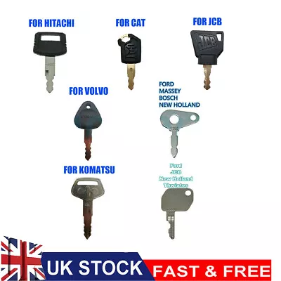 £6.89 • Buy 7 Master Plant Key Set Excavator Dumper JCB Case Komatsu CAT Hitachi Lucas