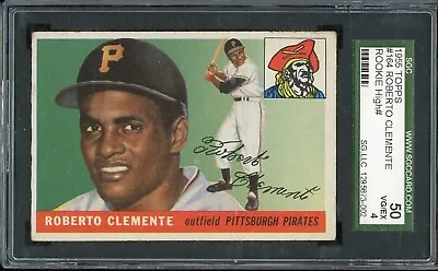 1955 Topps Baseball #164 Roberto Clemente SGC 4 • $2750