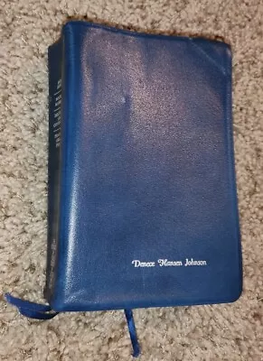 Large LDS Quad Scriptures Blue Book Of Mormon D&C 9-1/4” X 6-1/4” 1987 • $34.90