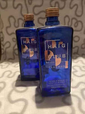 £7.99 • Buy Empty Haig Club Clubman Whisky Bottle Cobalt Blue Glass 700ml With Screw Top