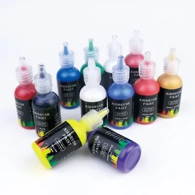 12/6Colors/Set DIY Airbrush Nail Art Inks Acrylic Paint Ink Set Airbrush Pigment • $42.60