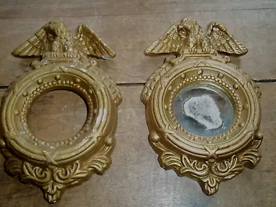 Vtg  LATE 1940s CHALKWARE American Eagle Port Hole  FRAMES - 4  DIAMETER- JAPAN • $14.50