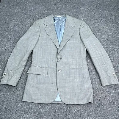 Tom James Holland & Sherry Savile Row Blazer Mens Size 38 Bespoke Gray Jacket • $67.50