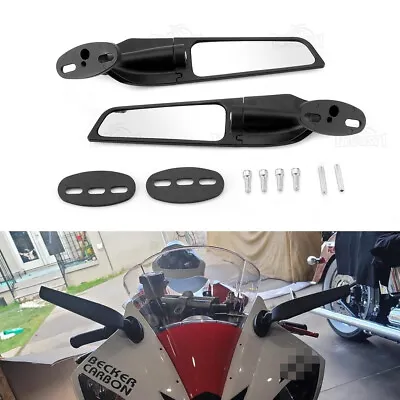 For 2024 Yamaha YZF R1 R3 R6 Adjustable Rearview Streamlined Wind Wing Mirrors • $28.48