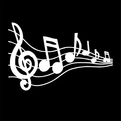 2PCS Musical Notes Car Sticker Window Piano Guitar Wall Laptop Vinyl  Decal Gift • £4.26