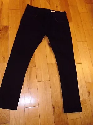 Mens Size 34W 31L Black AllSaints Cigarette Style Jeans Button Fly Fab Condition • £10