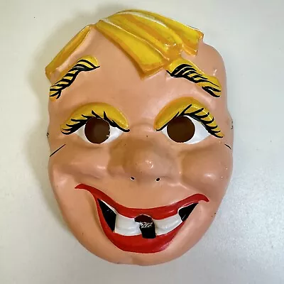 Ben Cooper Mask Buck Tooth Goofy Blonde Male Pimples Vintage Halloween 1950’s • $66.95
