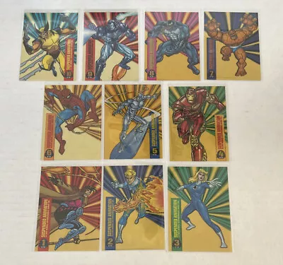 $31.49 • Buy 1994 Fleer Marvel Universe 5 V Suspended Animation 10 Card Insert Chase Set