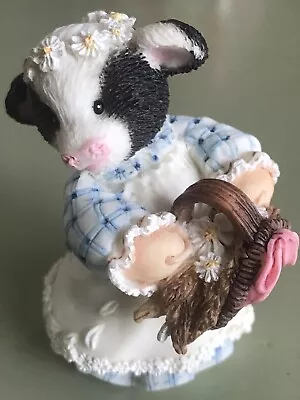 MARY'S MOO MOOS - FLOUR GIRL (FLOWER GIRL) Cow With Flowers ENESCO Wedding 1995 • $8.50