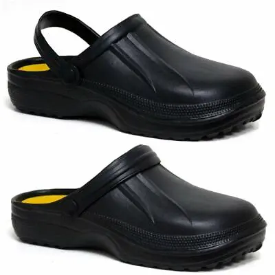 Mens Ladies Garden Mules Nursing Beach Sandals Hospital Rubber Pool Summer Shoes • £6.95