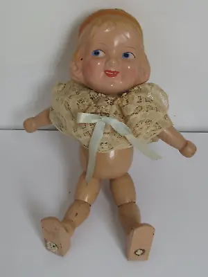 Vintage Margie Cameo 9 1/2” Wood & Composition Doll • $50
