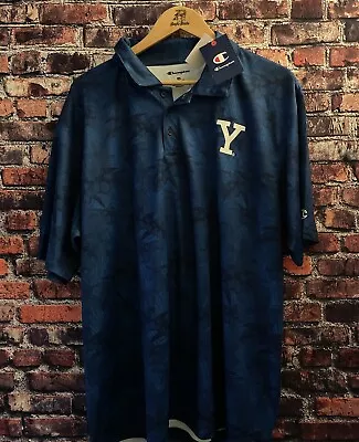 NEW Champion Polo Shirt Yale Bulldogs NCAA Mens XXL Embroidered Lightweight • $24
