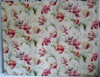 Laura Ashley Gosford Cranberry Blind Fabric  44x54 Inch  NO WINDING MECHANISM ! • £40.50