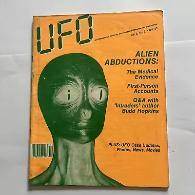 UFO MAGAZINE ~vol. 3 No. 2 1988~ Ancient Aliens Abductions ~ UFO Conspiracy • $9.99