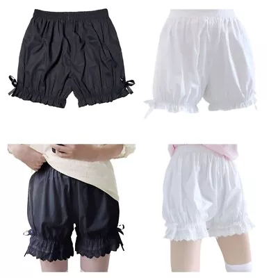 Women Vintage Gothic Bloomers Ruffled Lace Trim Pumpkin Shorts Safety Pants • £10.27