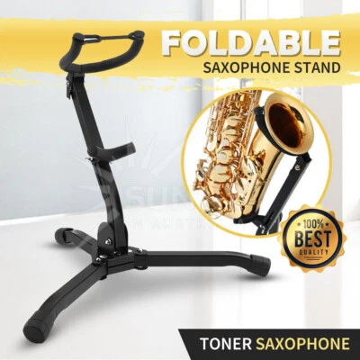 Folding Saxophone Tripod Stand Holder Sax Alto Portable Musical Instrument • $22.78