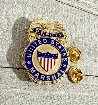 Historical Deputy United States Marshal Lapel Pin Mini Badge • $14.93