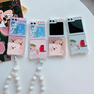 Shockproof Cartoon Phone Case Cover With Chain For Samsung Galaxy Z FLIP 3/4/5 • $12.99