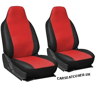 For Mercedes Citan Van  - Luxury RED & BLACK Leatherette Car Seat Covers - Pair • £23.99