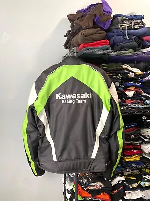 Vintage Kawasaki Racing Jacket Monster Motorcycle Black L Size • $100