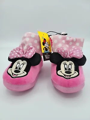 Minnie Mouse Toddlers Girl Bootie Slippers With Minnie Mouse Face (Toddler 7-8) • $19.99