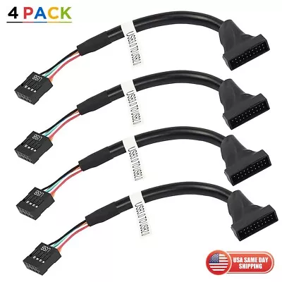 4pc USB 3.0 20 Pin Male To Female USB 2.0 9 Pin Motherboard Adapter Switch Cable • $8.99