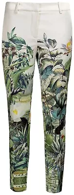 H&M Conscious Tropical Floral Print Satin Trousers Size 8 • £16