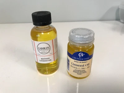 $11.99 • Buy Two Bottles (6.5 Ounces) Of Artists Linseed Oil, Painting Medium,New, Never Used