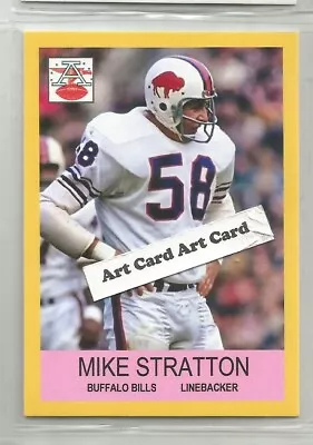 Mike Stratton Buffalo Bills 2022 Custom Made Football Art Card  1967 Style • $5.69