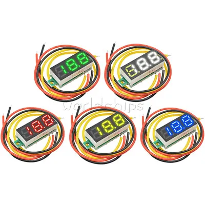 10 PCS Mini DC 0-100V 0.28  3-Digital Voltmeter LED Voltage Panel Meter 3-Wires • $12.86