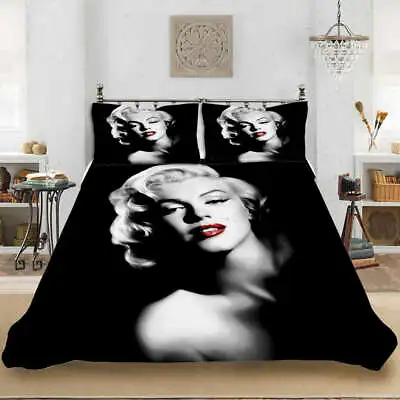 Wonderful Marilyn Monroe 3D Quilt Duvet Doona Cover Set Pillow Case Print • $51.66