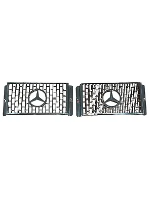 Mercedes W116 107 Chrome Emblem Grille Screen Front Fog Light Lamp Guard Genuine • $350