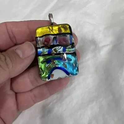 Murano Art Glass  Pendant Colorful Large • $10