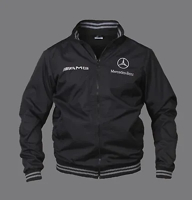 New Mens Mercedes AMG Bomber Jacket With High Quality Embroidered Logos • $60.30