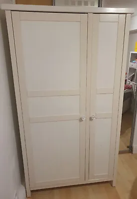 Ikea 2 Door Wardrobe White With Shelves • £1