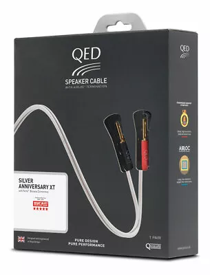 QED Reference Silver Anniversary XT Speaker Cable - PAIR 5 Metre 5M Terminated • £149