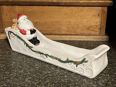 Mud Pie Santa's Sleigh Cracker Dish Tablescape 12” • $19.95