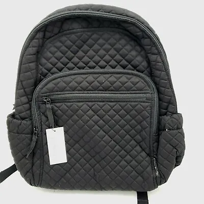 NEW Vera Bradley Microfiber Backpack Black. 16.5 H X 12 W X 6 D • $80