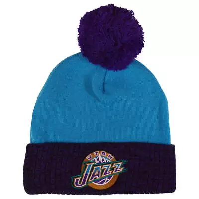 Men's Mitchell & Ness NBA Utah Jazz Two Tone Pom Beanie - OSFA • $24.95